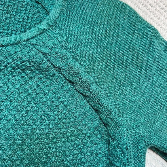 Sonoma Womens Cable Knit Green Sweater Sz S Classic Comfort Basic St Paddys - Picture 4 of 9